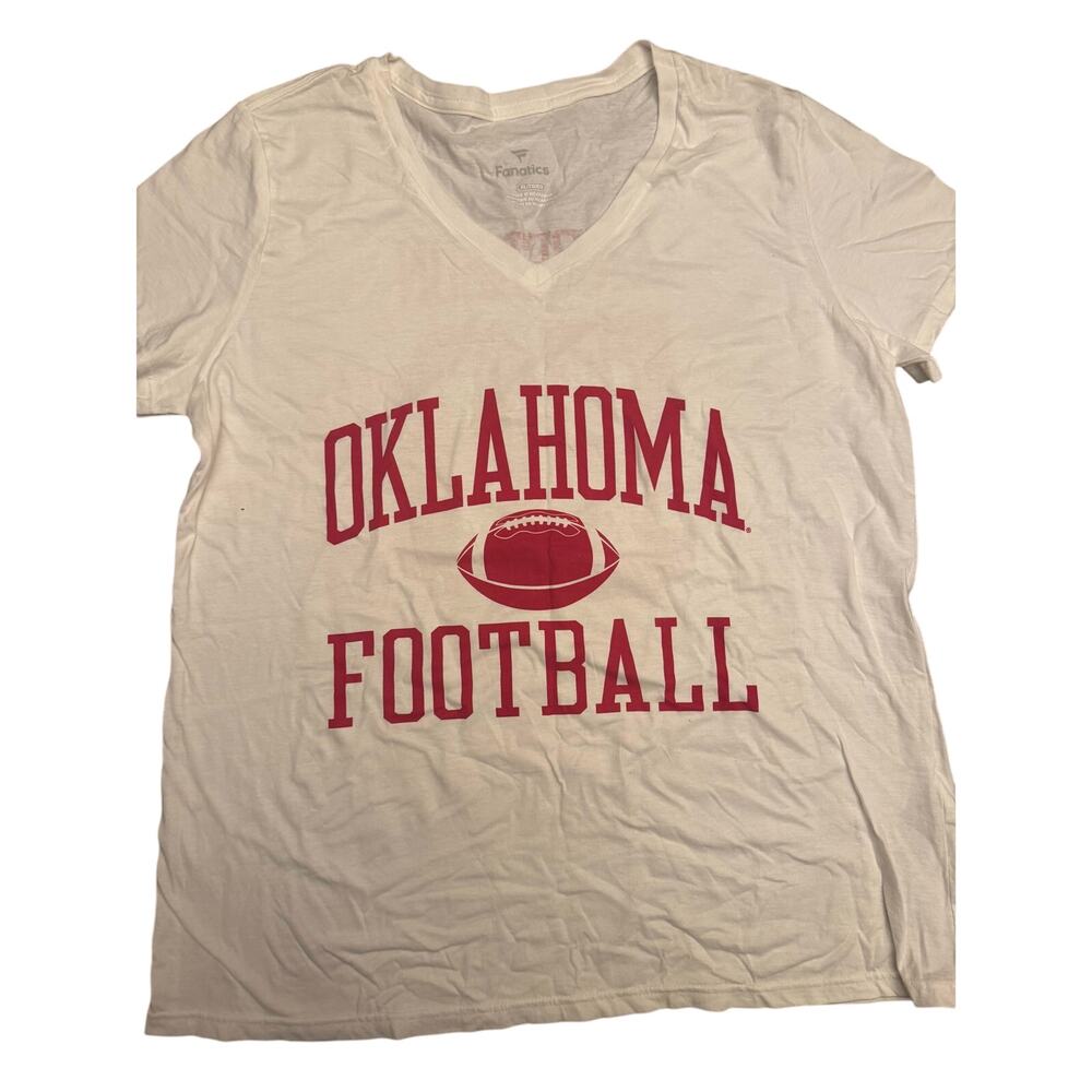 Fanatics Oklahoma Sooners Football Graphic T-Shirt Men's 2XL White EUC